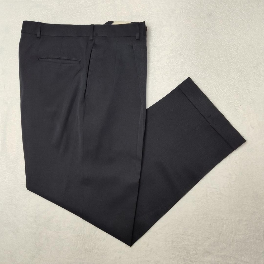 Corbin Dress Pants Mens 34x31‎ Gray Pleated Cuffed Trousers USA Slacks Work Suit